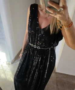 Alternative view of Vestido Paris, Diseño Palliette elastizado con forrería