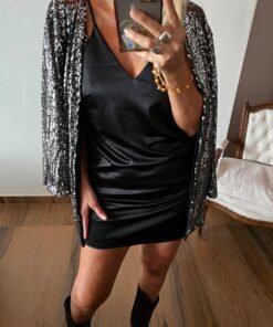 Chaqueta Kimono Greta, Diseño Palliette con forrería