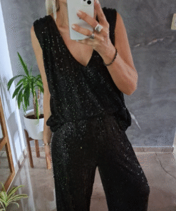 Maxi Conjunto Ori, Muscu y Palazzo Diseño, Palliette y forreria elastizada
