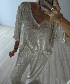 Maxi Conjunto Brisa, Reme y Palazzo Diseño, Palliette y forreria elastizada